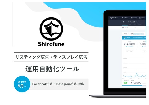 【国内シェアNo.1】リスティング/ディスプレイ/Facebook広告運用自動化ツール「Shirofune」