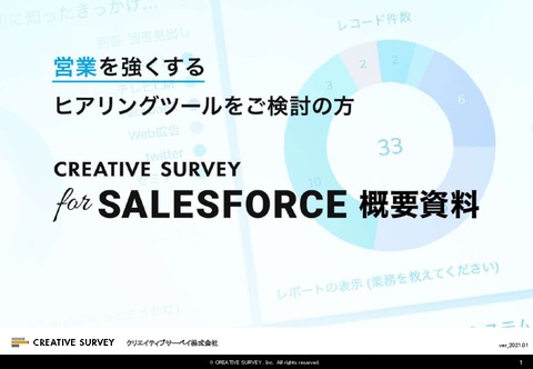CREATIVE SURVEY for Salesforce概要資料